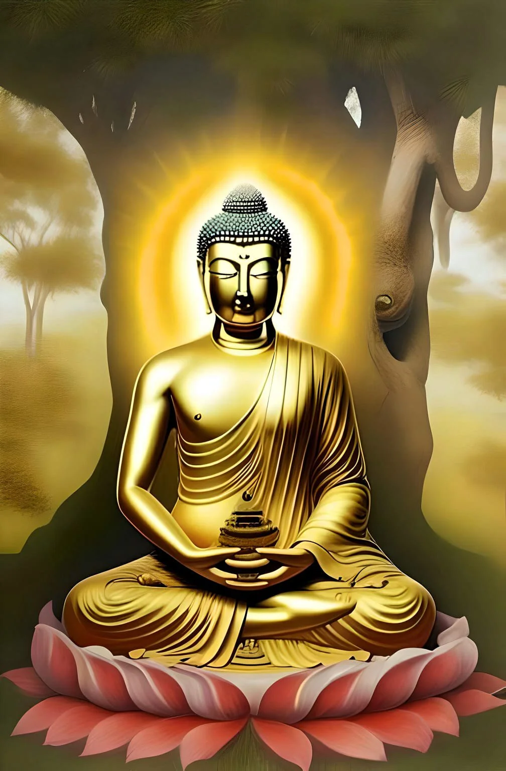 a-golden-buddha-statue-sits-in-a-meditative-pose-on-a-lotus-flower-pedestal