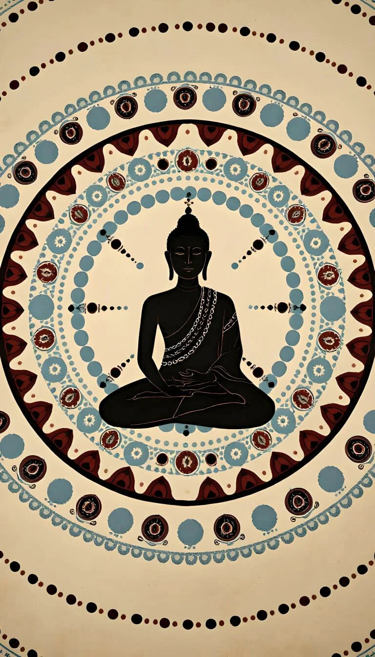 buddha-in-a-meditative-pose-is-centered-within-a-circular-mandala-design