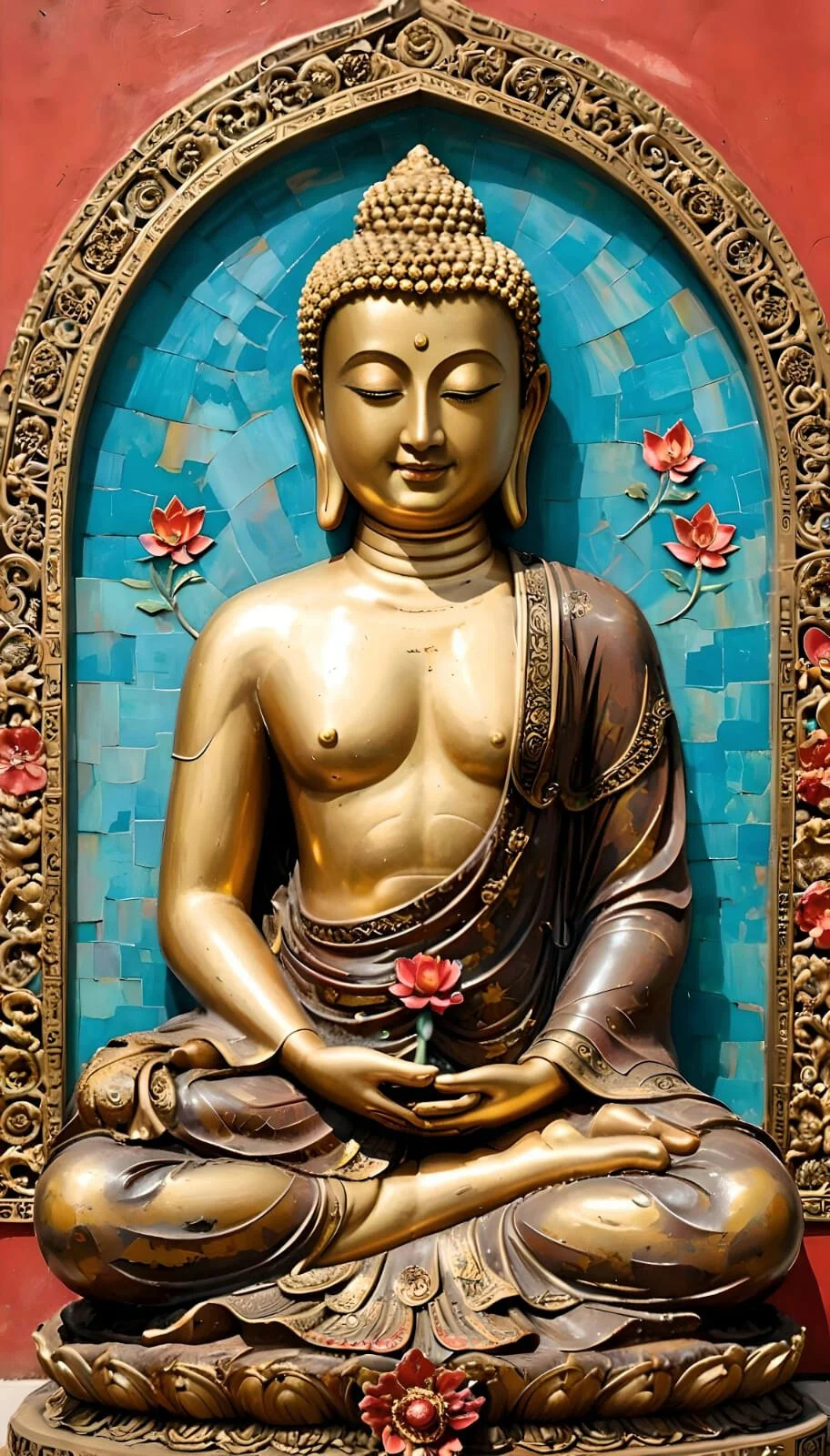buddha-statue-is-crafted-from-a-bronze-like-material
