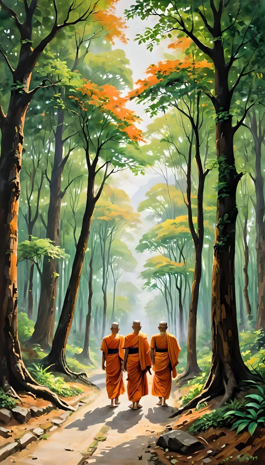three-buddhist-monks-with-smooth-shaven-heads